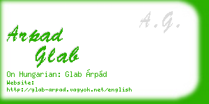 arpad glab business card