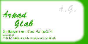 arpad glab business card